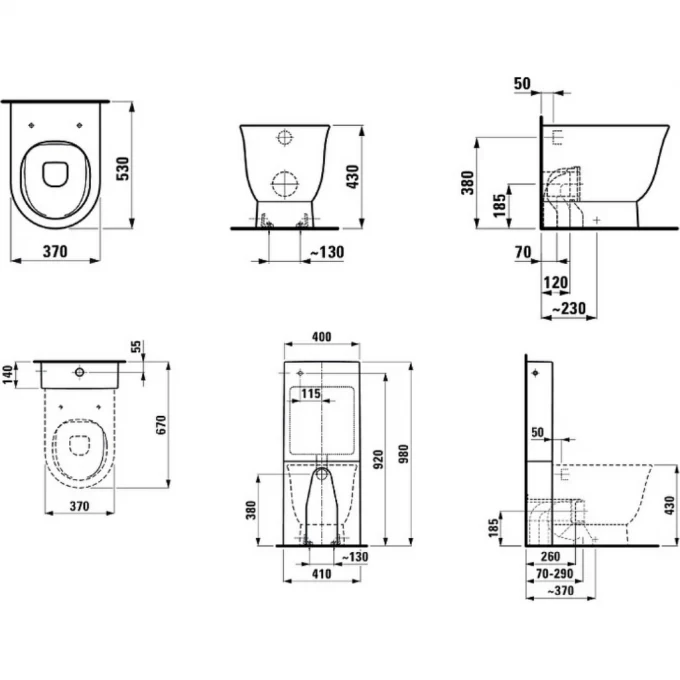 LAUFEN комплект унитаз напольный с бачком и крышкой, THE NEW CLASSIC - 8.2385.1+2885.3+9185.1