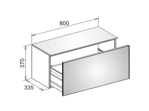 Keuco боковая тумба, royal reflex, черный арт. 34010 570000