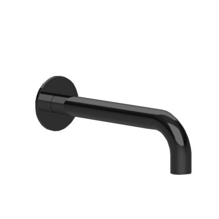 Излив настенный 24 cм для ванны с круглым отражателем, Almar Universal, E098007.AB цвет: черный металл брашированный PVD