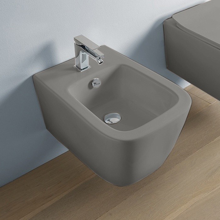 ArtCeram биде (подвесное), asb001 15 00 a16 цвет: серый