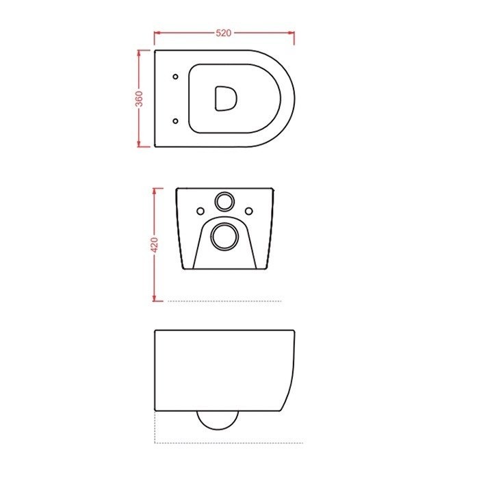 Унитаз подвесной 36х52см, Rimless, Artceram Monet, MNV001 05 00 цвет: белый