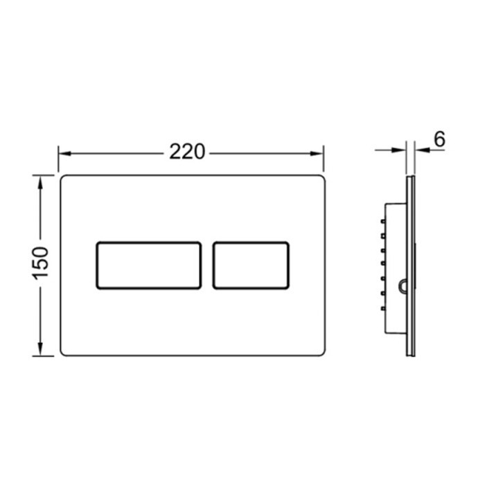 TECE панель смыва с двойной системой смыва для унитаза, никель, solid - 9240437