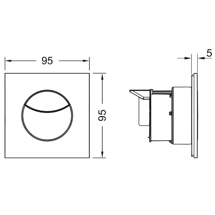 TECE панель смыва, 2 клавиши, квадратная, белый, flushpoint - 9240978