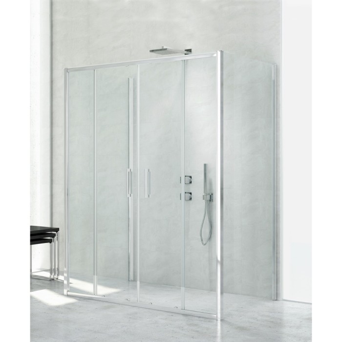 Душевое ограждение new corrina 150x90x195, New trendy New corrina chrome, хром арт. K-0485