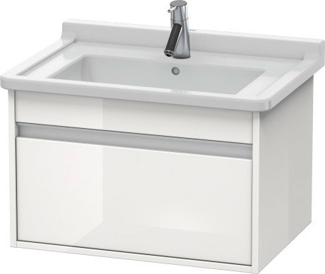 Duravit тумба подвесная под раковину с одним выдвижным ящиком, ketho, kt666402222 цвет: белый глянцевый
