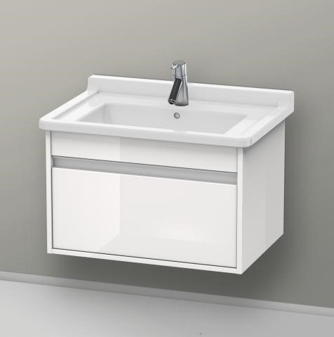 Duravit тумба подвесная под раковину с одним выдвижным ящиком, ketho, kt666402222 цвет: белый глянцевый