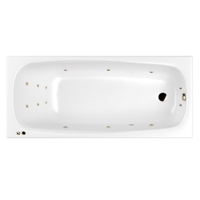 Встраиваемая ванна slim 180x80 smart, Whitecross Layla, бронза арт. 0122.180080.100.SMART.BR