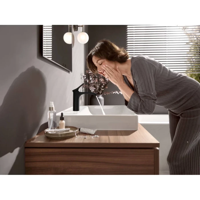 Hansgrohe смеситель для раковины без донного клапана, Vivenis, черный арт. 75022670