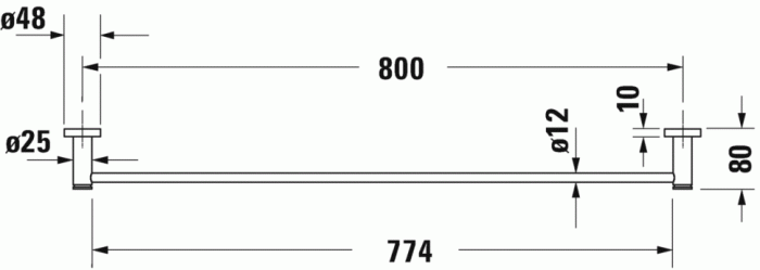 Duravit держатель для полотенца, d-code, 0099231000 цвет: хром