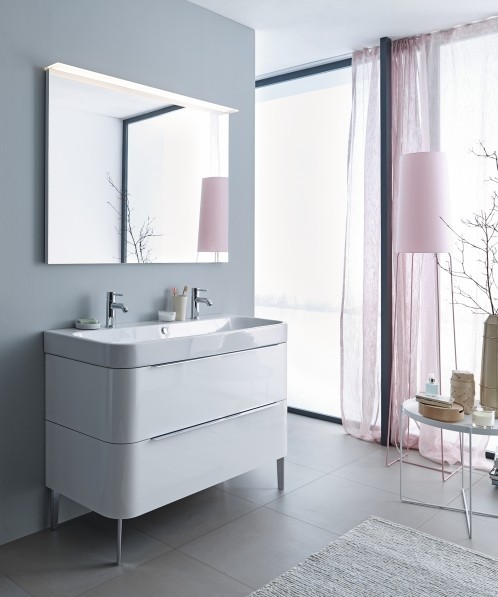 Duravit зеркало с подсветкой, happy d.2, h2 7496 2222 цвет: белый глянцевый