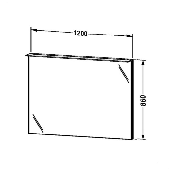 Duravit зеркало с подсветкой, happy d.2, h2 7496 2222 цвет: белый глянцевый