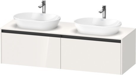 Duravit тумба подвесная под две раковины 550 мм х 1600 мм х 459 мм, ketho.2, k24889b22220000 цвет: белый глянцевый