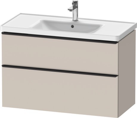 Duravit тумба подвесная под раковину 984 мм х 452 мм, d-neo, de435609191 цвет: серо-коричневый матовый