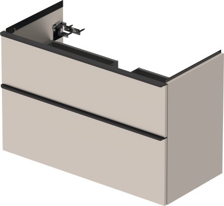 Duravit тумба подвесная под раковину 984 мм х 452 мм, d-neo, de435609191 цвет: серо-коричневый матовый