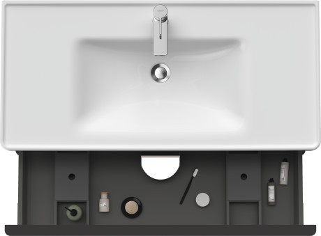 Duravit тумба подвесная под раковину 984 мм х 452 мм, d-neo, de435609191 цвет: серо-коричневый матовый