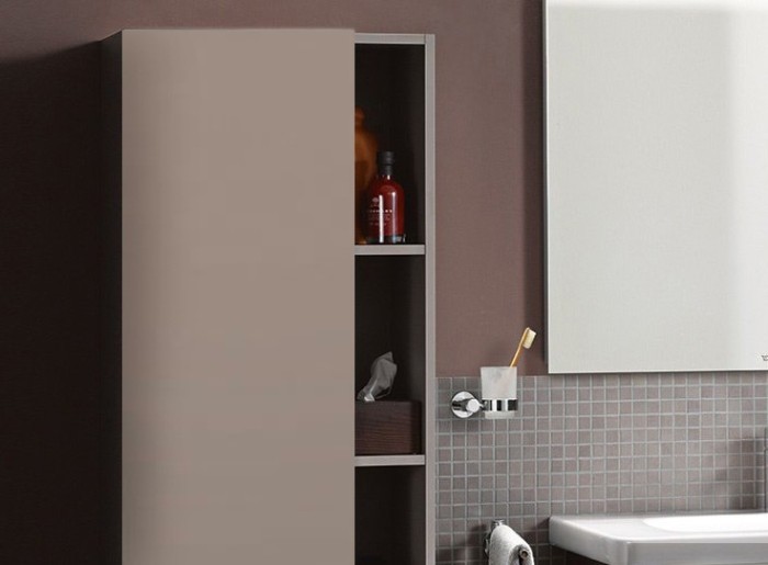 Duravit шкаф-пенал подвесной с полками, durastyle, ds 1239 r 43 цвет: базальт матовый