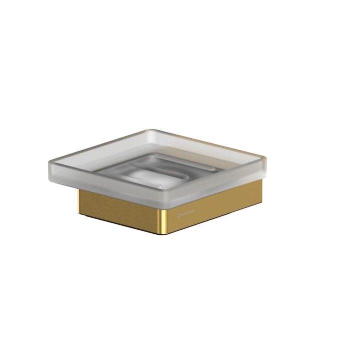 Мыльница подвесная, Whitecross Cubo gold brushed, брашированное золото арт. CU2420GLB