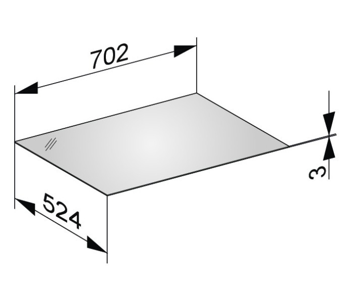Keuco декоративная верхняя крышка из кристаллина для боковой тумбы, edition 11, арт. 31322 309000