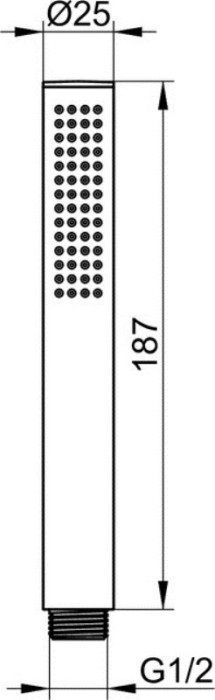 Keuco ручной душ стержневидный, universal, хром арт. 56080 010100
