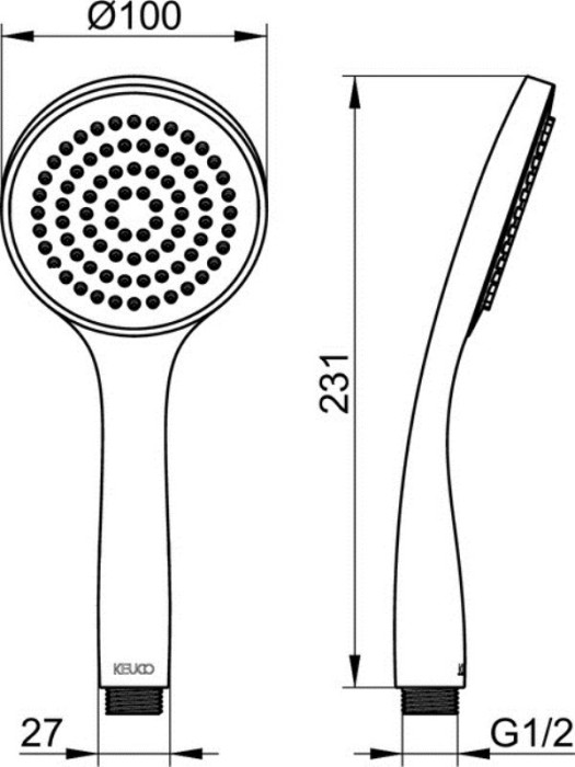 Keuco ручной душ, ixmo, хром арт. 59580 010100