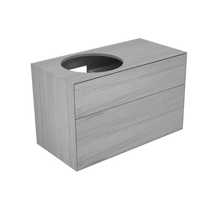 Keuco тумба под умывальник, 1050х650х535 мм отверстие слева 2 ящика фасад из венецианского дуба, edition lignatur, арт. 33371 750122