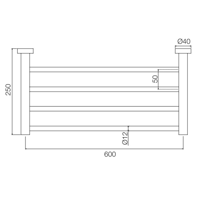 Fima Carlo Frattini полотенцедержатель-полка 60см., подвесная, accessori, черный арт. f6002/3ns
