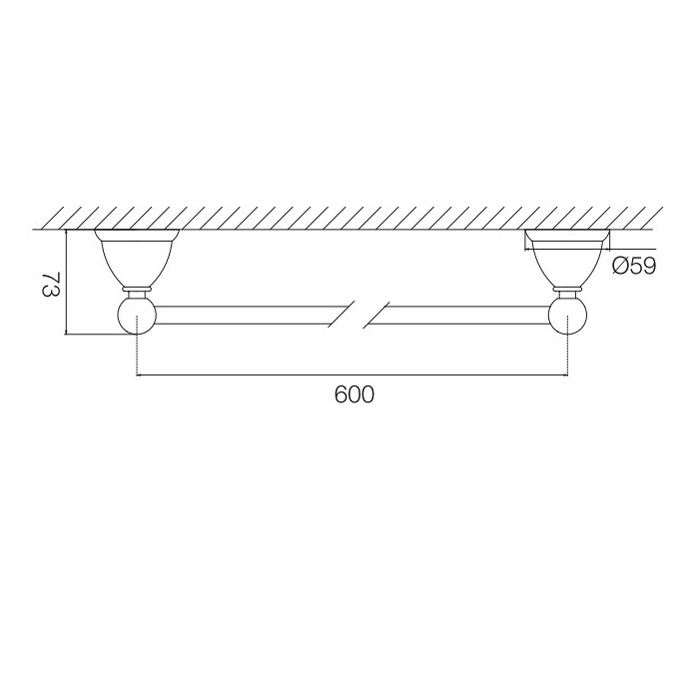 Fima Carlo Frattini полотенцедержатель 60см, подвесной, style, хром арт. f6040/60cr