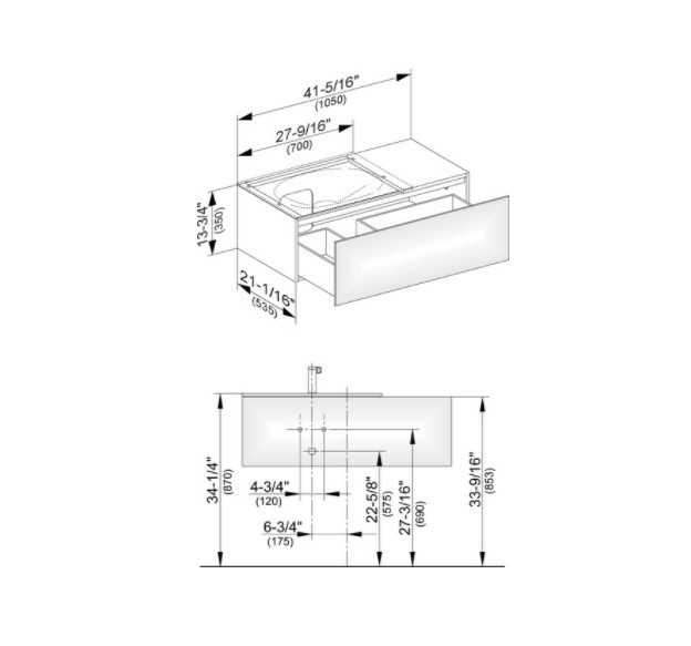 Keuco тумба подвесная под раковину слева с одним выдвижным фронтом, с внутренней светодиодной подсветкой, edition 11, дуб светлый арт. 31153 890100