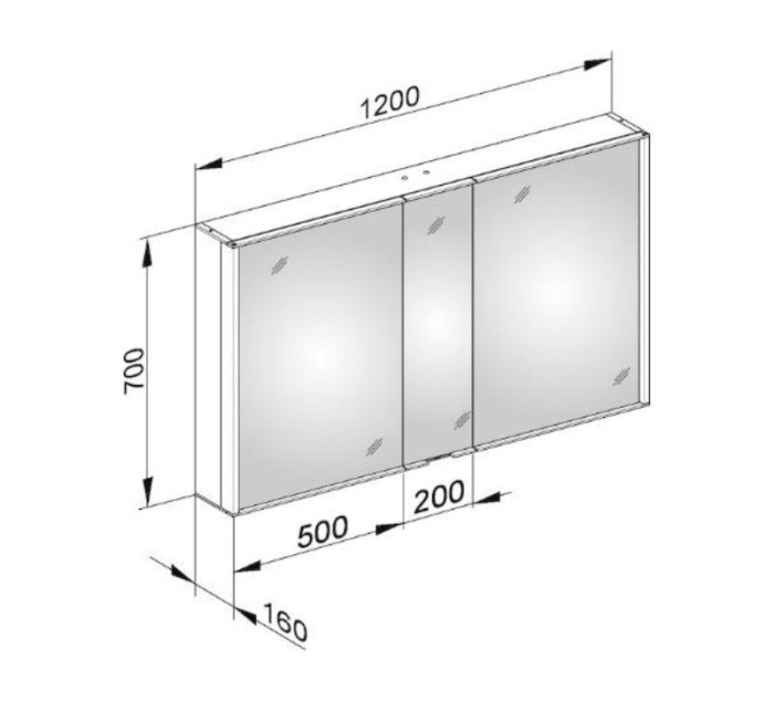Keuco зеркальный шкаф с подсветкой настенный монтаж, royal match, серебристый арт. 12804 171301