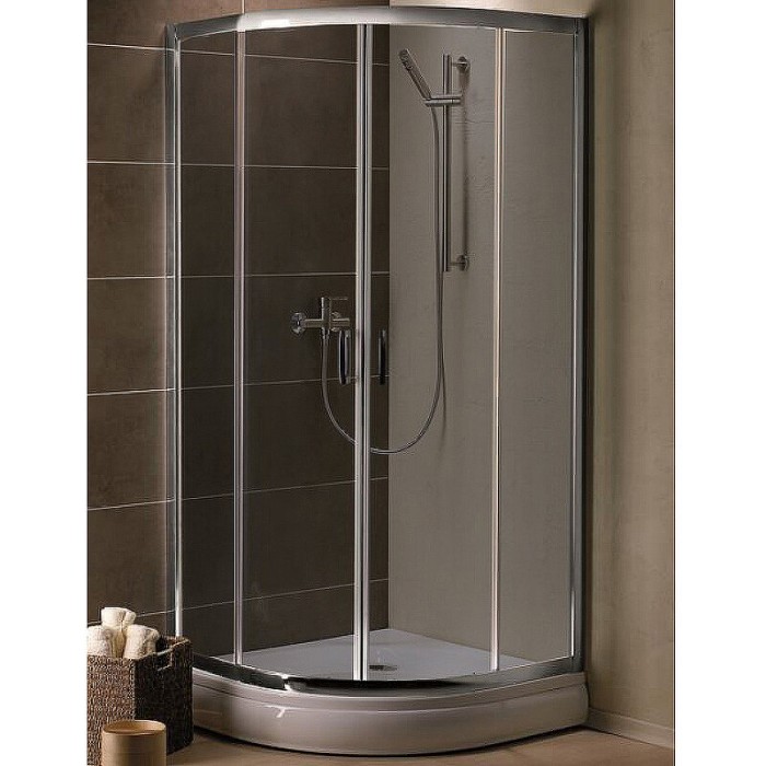 Radaway душевой уголок 1900 90x90 профиль хром стекло графит, Premium Plus - 30403-01-05N