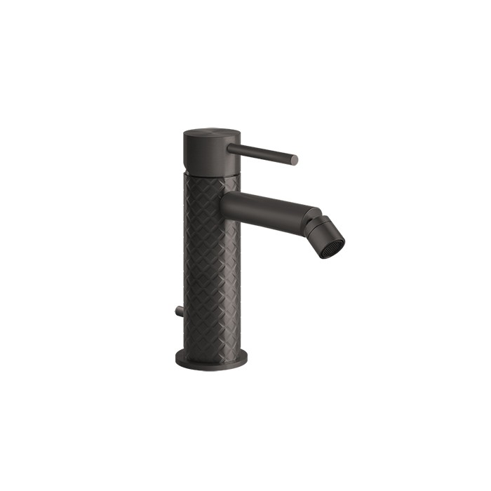 Gessi Смеситель для биде на 1 отв. с донным клапаном, излив: 118мм, 316, 54107#707 цвет: brushed black metal pvd