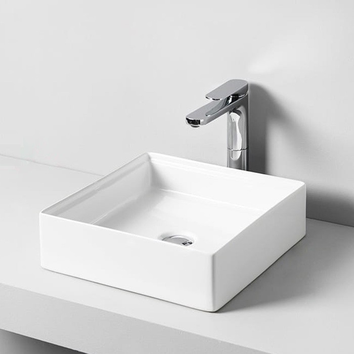 Раковина 38x38 см, без отв., накладная, Artceram Scalino, SCL001 05 00 цвет: белый