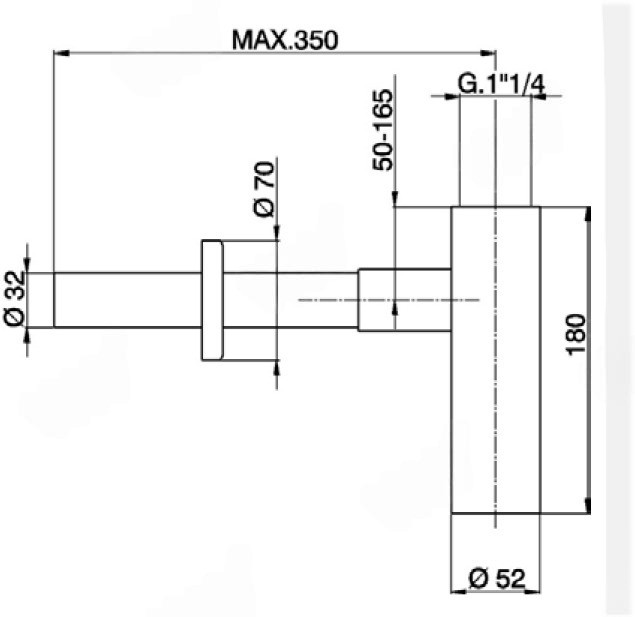 Сифон для раковины 1"1/4, Cisal, никель арт. ZA0040702A