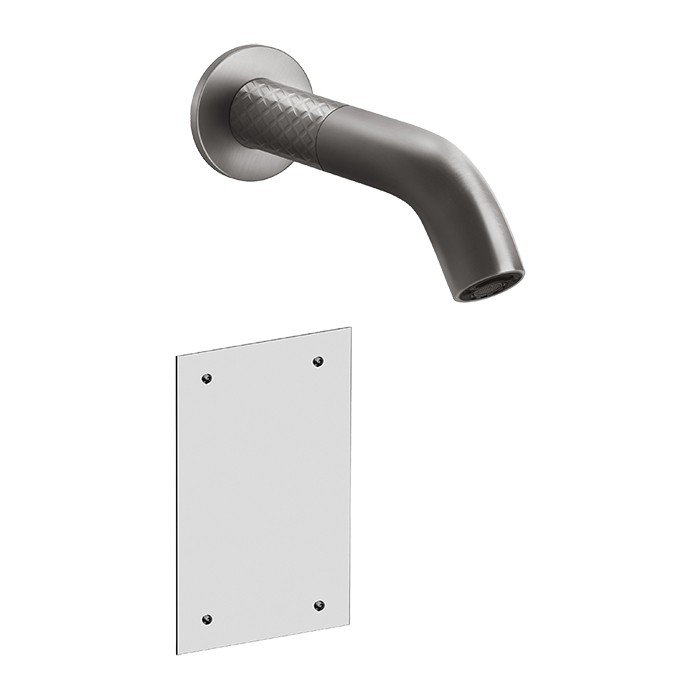 Gessi Смеситель для раковины, настенный, электронный, 316, 54115#239 цвет: steel brushed