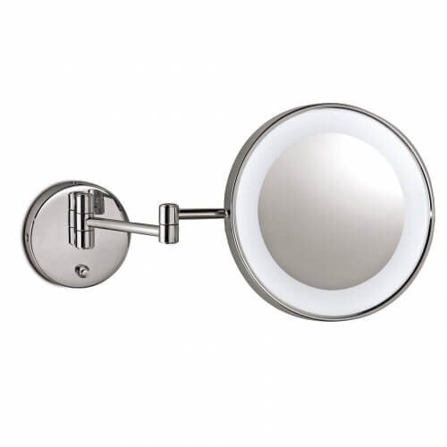Косметическое настенное зеркало с LED-подсветкой, 3-х кратное увеличение (хром), 3SC Specchi Ingranditori - ING07SL