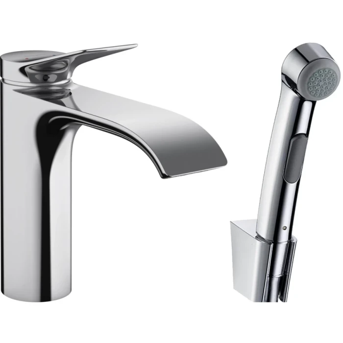 Hansgrohe смеситель для раковины с гигиеническим душем, Vivenis, хром арт. 75210000