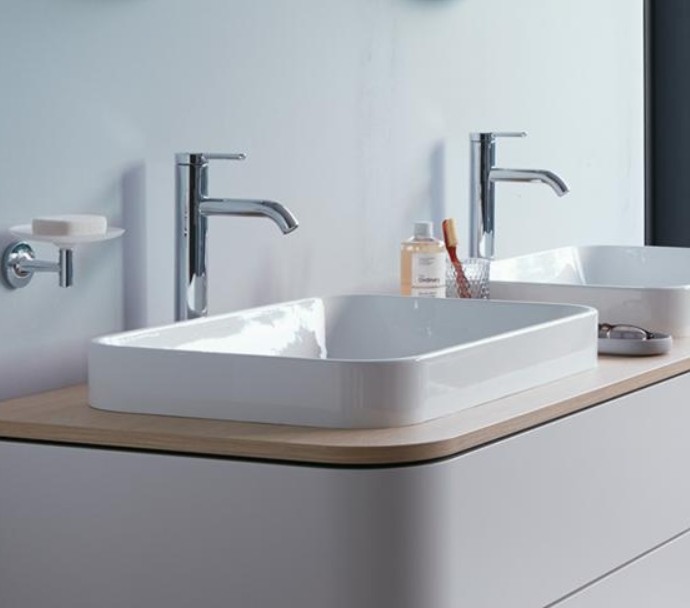 Duravit раковина встраиваемая сверху без перелива, с креплением, happy d.2 plus, 2359600000 цвет: белый