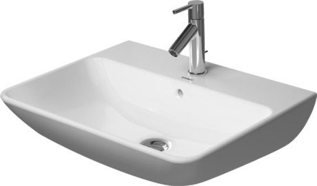 Duravit раковина подвесная с тремя отверстиями под смеситель, с переливом, me by starck, 2335600030 цвет: белый