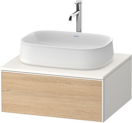 Duravit тумба подвесная под раковину 550 мм х 650 мм х 281 мм, zencha, ze4810030840000 цвет: натуральный дуб/белый суперматовый
