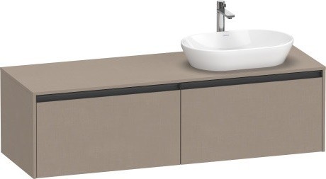 Duravit тумба подвесная под раковину справа 550 мм х 1600 мм х 459 мм, ketho.2, k24889r75750000 цвет: лён