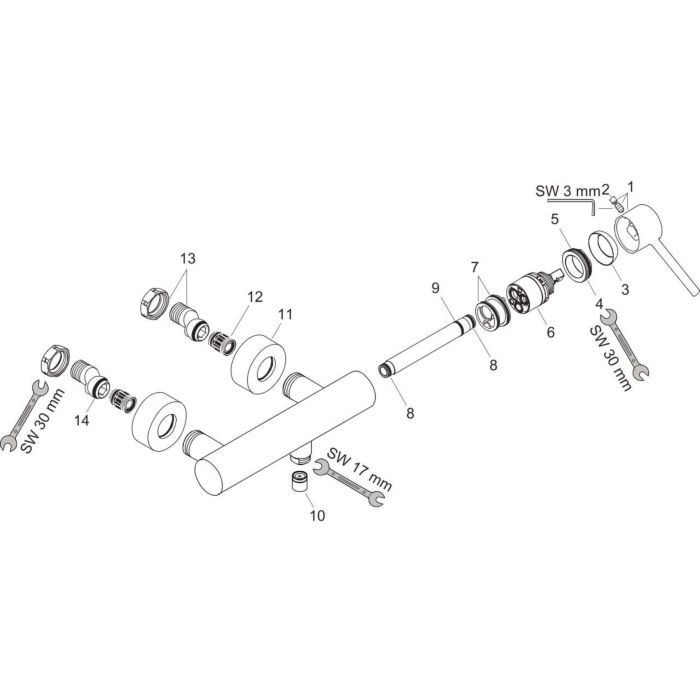 AXOR смеситель для душа, Starck, черный арт. 10611340