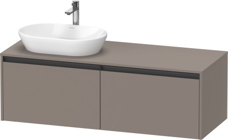 Duravit тумба подвесная под раковину слева 550 мм х 1400 мм х 459 мм, ketho.2, k24888l43430000 цвет: базальт матовый