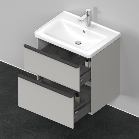 Duravit тумба подвесная под раковину 634 мм х 452 мм, d-neo, de435400707 цвет: бетонно-серый матовый