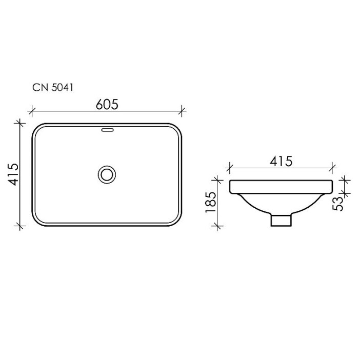Ceramicanova встраиваемая сверху раковина element, cn5041 цвет: белый