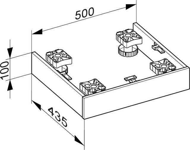 Keuco цокольный комплект для тумбы 600 мм, edition 90, арт. 39059 600000