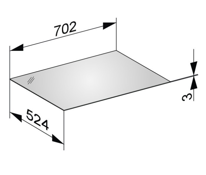 Keuco декоративная верхняя крышка из кристаллина для боковой тумбы, edition 11, арт. 31322 119000