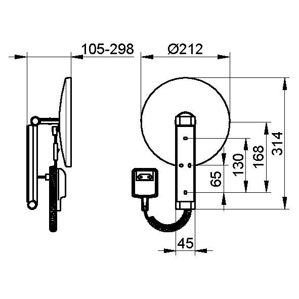 Keuco косметическое зеркало с подсветкой, ilook move, хром арт. 17612 019001