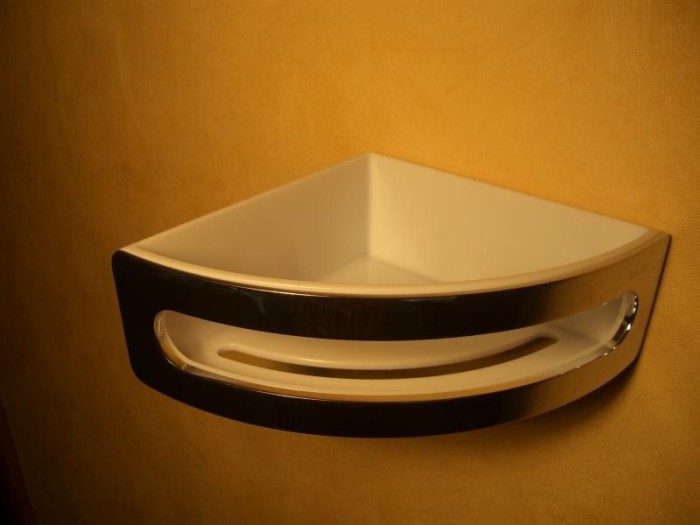 Keuco полка в ванну угловая (корзина), elegance new, черный, хром арт. 11657 010001