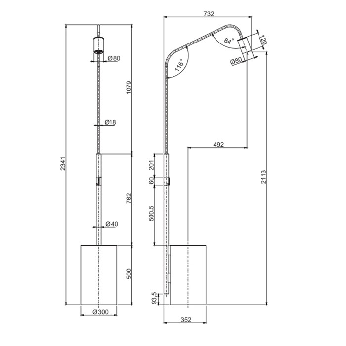 Fima Carlo Frattini душевая колонна "freestanding" marmorea outdoor, нержавеющая сталь арт. f5971rbinox
