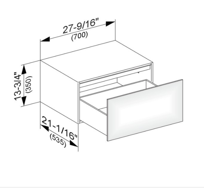 Keuco тумба боковая подвесная с одним выдвижным фронтом, с внутренней светодиодной подсветкой, edition 11, белый арт. 31322 210100